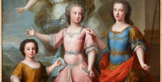 Louis Michel Van Loo. Jacobo, Pedro y Ventura Fitz-James Stuart y Colón. Óleo sobre lienzo. Fundación Casa de Alba. Palacio de Liria