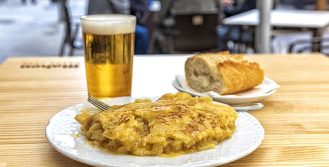 Todo un clásico: la tortilla de patata de Sylkar (© Álvaro López del Cerro).